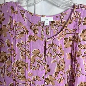 J.Jill Floral Button Up Women's Blouse